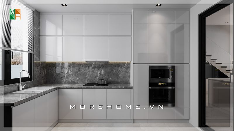 21 Gợi ý thiết kế phòng bếp ăn hiện đại, đẹp với tủ bếp gỗ công nghiệp cao cấp